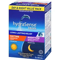 hydraSense Advanced Eye Drops, For Dry Eyes, Preservative Free, Naturally Sourced Lubricant, With Provitamin B5