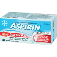 ASPIRIN 81mg, Daily Low Dose Enteric Coated Tablets