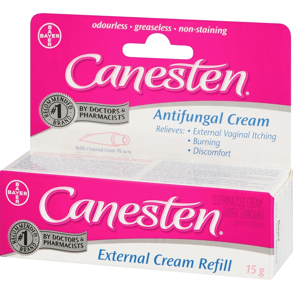Canesten External Antifungal Cream for Yeast Infection, Relief from Itching and Burning, 15g