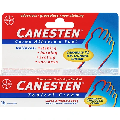 Canesten Antifungal 1-Percent Topical Cream, Relieves Itching, Burning, Scaling, Soreness, 15g