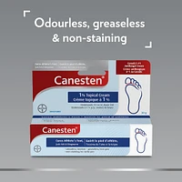 Crème topique antifongique Canesten à 1 %, soulage les démangeaisons, les brûlures, les squames et la douleur, 15 g