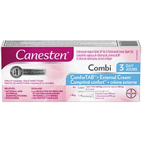 Canesten Combi 3 Day ComforTAB Vaginal Tablet and External Cream for Yeast Infection, 3 Treatments