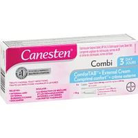 Canesten Combi 3 Day ComforTAB Vaginal Tablet and External Cream for Yeast Infection, 3 Treatments