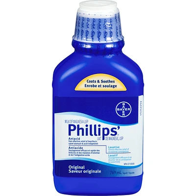 Phillips Milk of Magnesia Original, Constipation Relief, Cramp Free, Stimulant-Free, 769ml