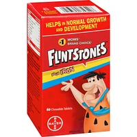 FLINTSTONES Plus Iron Chewable Multivitamin for Kids, Helps with Normal Growth and Development