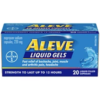 ALEVE Pain Relief Liquid Gels, Strength to Last Up to 12 Hours, Naproxen Sodium 220mg