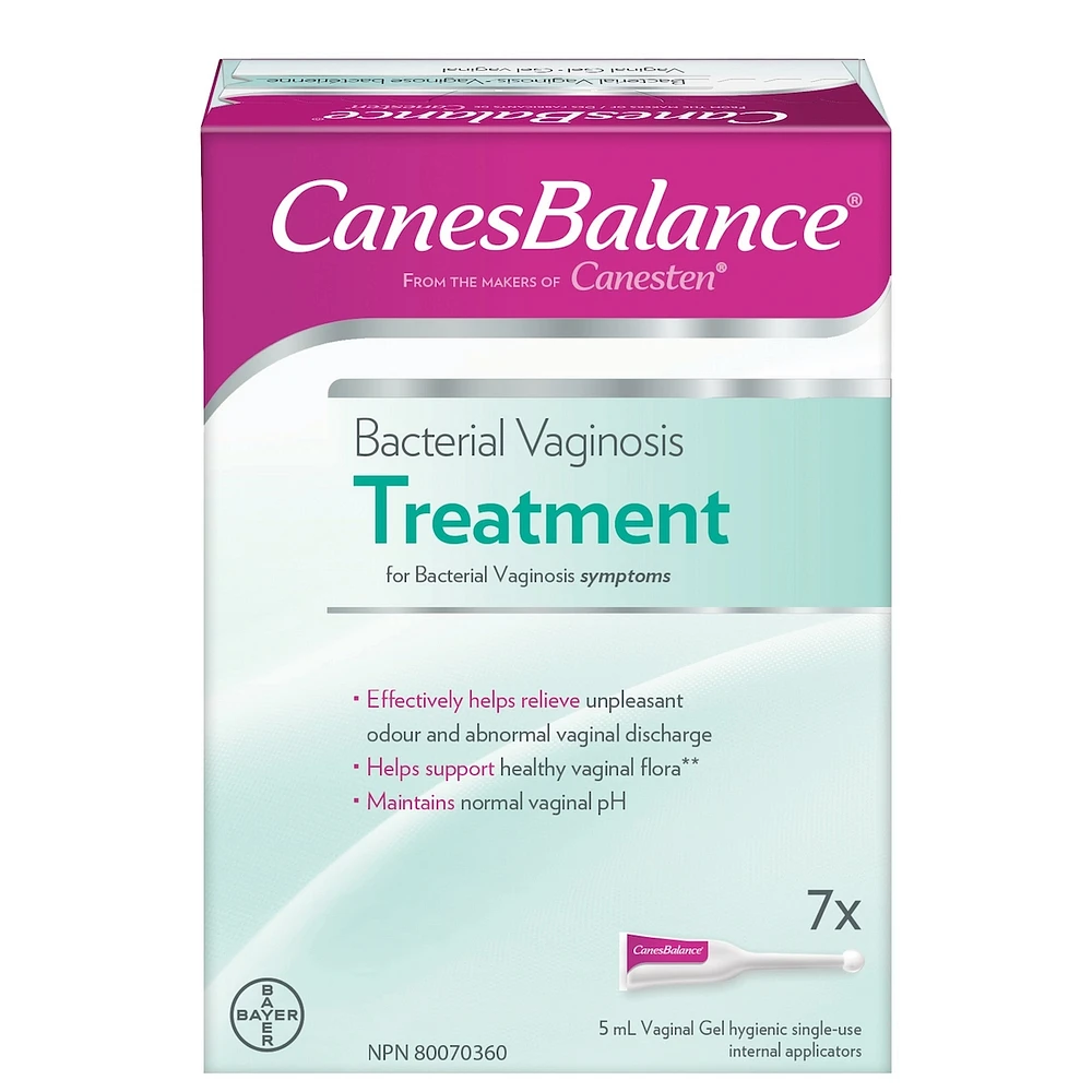 CanesBalance Bacterial Vaginosis Vaginal Gel, Effective relief of odour and vaginal discharge, 7 Single-Use Applicators