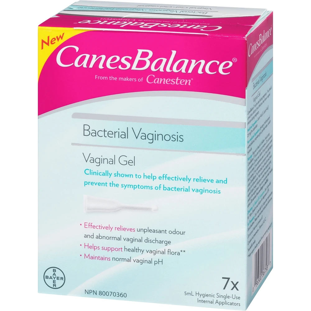 CanesBalance Bacterial Vaginosis Vaginal Gel, Effective relief of odour and vaginal discharge, 7 Single-Use Applicators