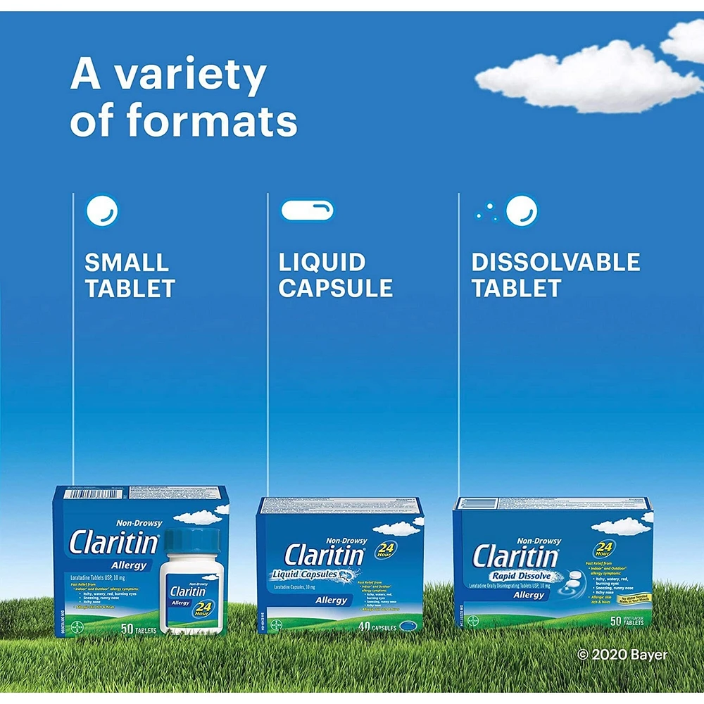 Claritin Allergy Medicine, 24-Hour Non-Drowsy Relief 10 mg, Value Pack, 85 Tablets