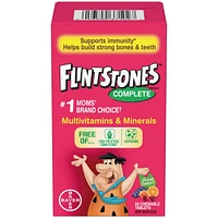 FLINTSTONES Complete Chewable Multivitamin & Minerals for Kids, Aspartame-Free, with Vitamin A, C, B6, B12, D, E, Calcium