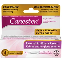 Canesten Extra Strength External Antifungal Cream for Yeast Infection, Relief from Itching and Burning, 15g
