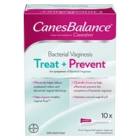 CanesBalance Treat and Prevent Vaginal Gel Bacterial Vaginosis, Effective Relief of Odour and Vaginal Discharge, 10 Single-Use Applicators