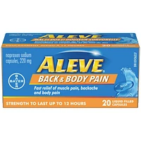 ALEVE Back and Body Pain Relief Liquid Gels, Up to 12 Hour Relief, Naproxen Sodium 220mg