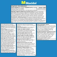 Maxidol Liquid Gels, Fast Relief of Pain such as Menstrual Cramps, Headaches, Backaches, Migraine Pain and Muscle Pain, 220mg Naproxen Sodium, 30 Liquid Capsules