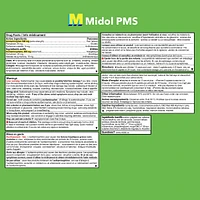 Midol PMS Caffeine-Free, Fast Relief of Pre-Menstrual Period Symptoms such as Irritability, Bloating, Cramps, Breast tenderness, Backache, Headaches and Muscle Aches. 40 Caplets