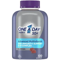 One A Day Men 50 Plus Multivitamin Gummies- Advanced Multivitamin Gummy with Immunity Support & B-Complex, Formulated with Vitamins & Minerals for Men 50+, 130 Gummies