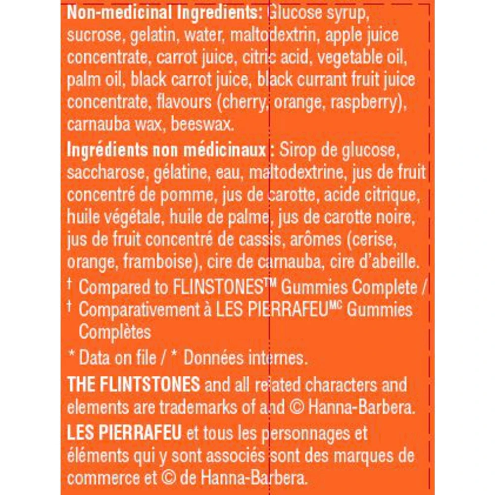 FLINTSTONES Kids Multivitamin Gummies Plus Immunity Support- Multivitamins for Kids, Kids Multivitamin Gummy With Zinc and Extra Vitamin C‡, Free of Artificial Sweeteners, Free of Aspartame, Free of Synthetic FD&C Dyes