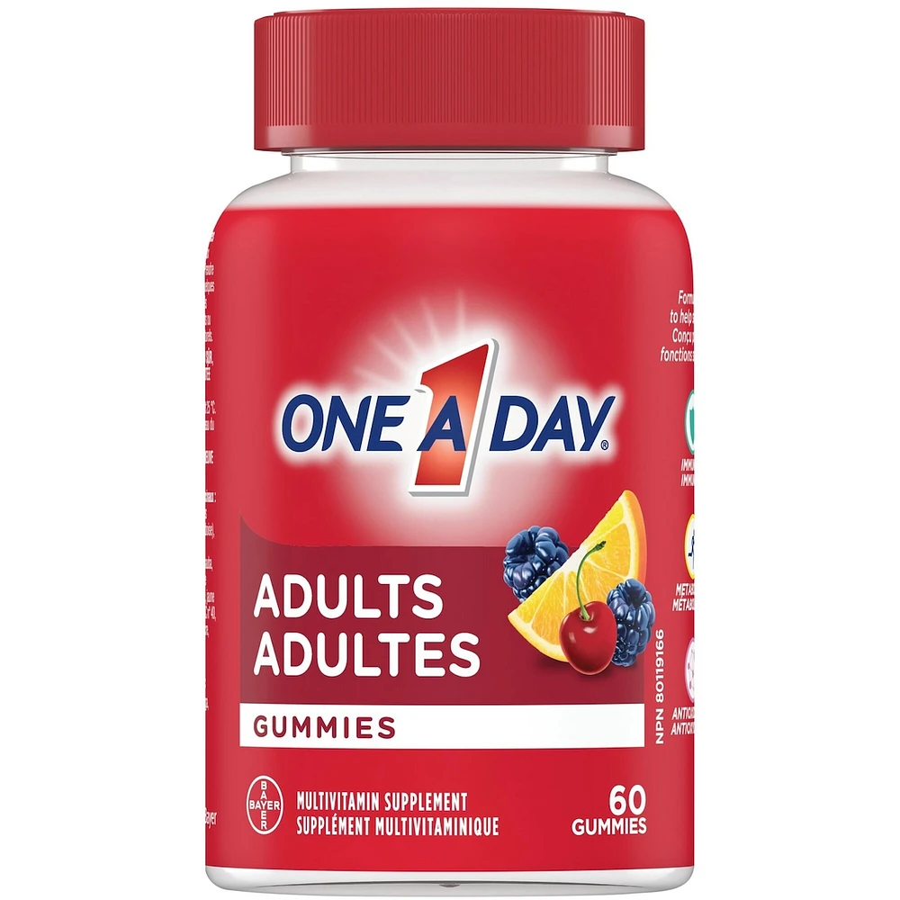 Adult Multivitamin Gummies - Daily Gummy Multivitamins For Men And Women With Vitamins A, B6, B12, C, D, E, Biotin and Zinc, Supports Immunity And Bone Health