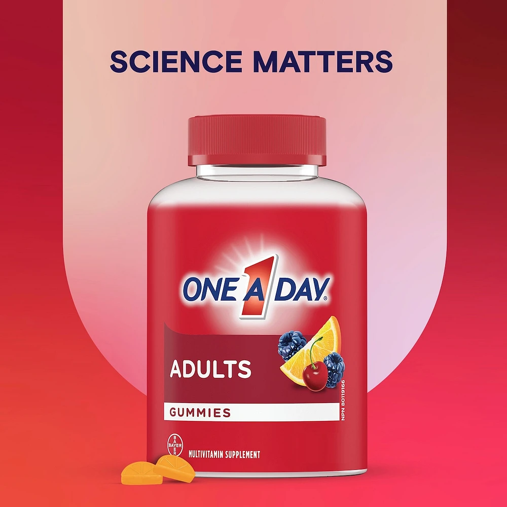 Adult Multivitamin Gummies - Daily Gummy Multivitamins For Men And Women With Vitamins A, B6, B12, C, D, E, Biotin and Zinc, Supports Immunity And Bone Health