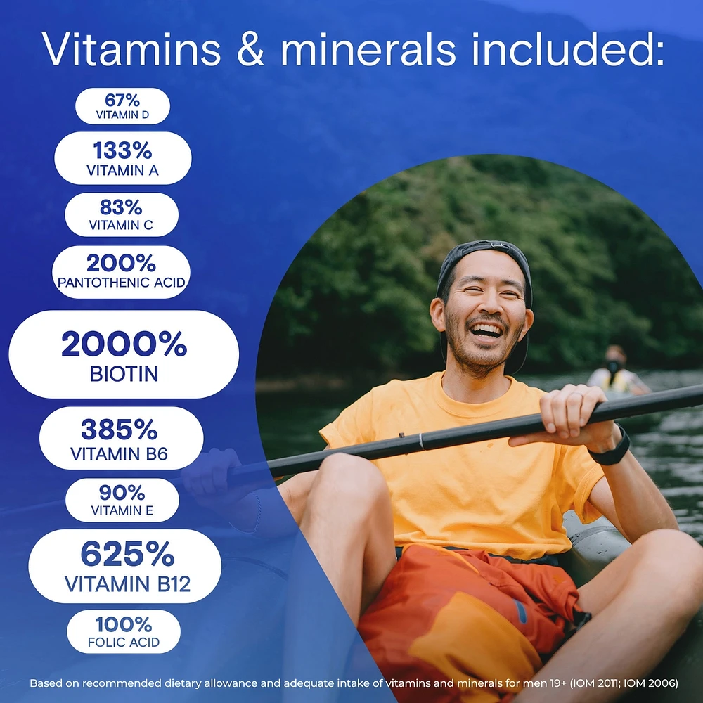Men's Multivitamin Gummies - Daily Gummy Vitamins For Men With Vitamin A, C, D, Zinc For Immune And Bone Health, Biotin For Energy Metabolism, Vitamin E
