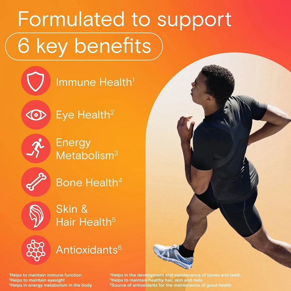 Gummies One A Day Multi+ avec soutien immunitaire – Multivitamines pour les femmes et les hommes avec soutien immunitaire quotidien contenant des vitamines C et D et du zinc pour soutenir la fonction immunitaire