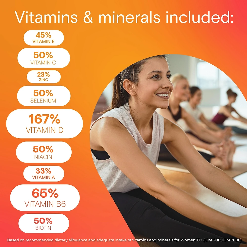Gummies One A Day Multi+ avec soutien immunitaire – Multivitamines pour les femmes et les hommes avec soutien immunitaire quotidien contenant des vitamines C et D et du zinc pour soutenir la fonction immunitaire