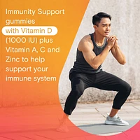 Gummies One A Day Multi+ avec soutien immunitaire – Multivitamines pour les femmes et les hommes avec soutien immunitaire quotidien contenant des vitamines C et D et du zinc pour soutenir la fonction immunitaire