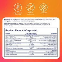 Gummies One A Day Multi+ avec soutien immunitaire – Multivitamines pour les femmes et les hommes avec soutien immunitaire quotidien contenant des vitamines C et D et du zinc pour soutenir la fonction immunitaire