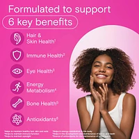 Multi+ Hair, Skin & Nails Multivitamin Gummies - Daily Vitamin Plus Support For Healthy Hair, Skin And Nails With Biotin And Vitamins A, C, E And Zinc For Women and Men