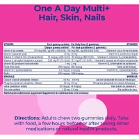 Multi+ Hair, Skin & Nails Multivitamin Gummies - Daily Vitamin Plus Support For Healthy Hair, Skin And Nails With Biotin And Vitamins A, C, E And Zinc For Women and Men