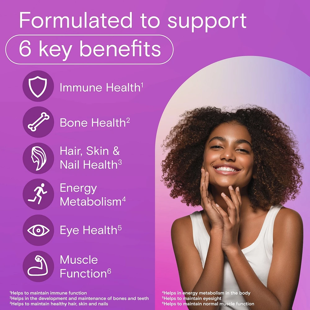 Multivitamines One A Day pour femmes – Vitamines quotidiennes pour femmes – Multivitamines pour femmes avec vitamines A, C et D, zinc pour le soutien immunitaire, vitamines E et B12, biotine, calcium et fer