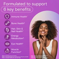 Multivitamines One A Day pour femmes – Vitamines quotidiennes pour femmes – Multivitamines pour femmes avec vitamines A, C et D, zinc pour le soutien immunitaire, vitamines E et B12, biotine, calcium et fer