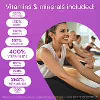 Multivitamines One A Day pour femmes – Vitamines quotidiennes pour femmes – Multivitamines pour femmes avec vitamines A, C et D, zinc pour le soutien immunitaire, vitamines E et B12, biotine, calcium et fer