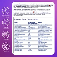 Multivitamines One A Day pour femmes – Vitamines quotidiennes pour femmes – Multivitamines pour femmes avec vitamines A, C et D, zinc pour le soutien immunitaire, vitamines E et B12, biotine, calcium et fer