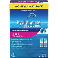 Ultra Eye Drops For Dry Eyes - Preservative Free Eye Drops, Gel Drops For Immediate Comfort And Extended Protection, Dry Eye Relief, Naturally Sourced, Can Use With Contacts, 2x10mL