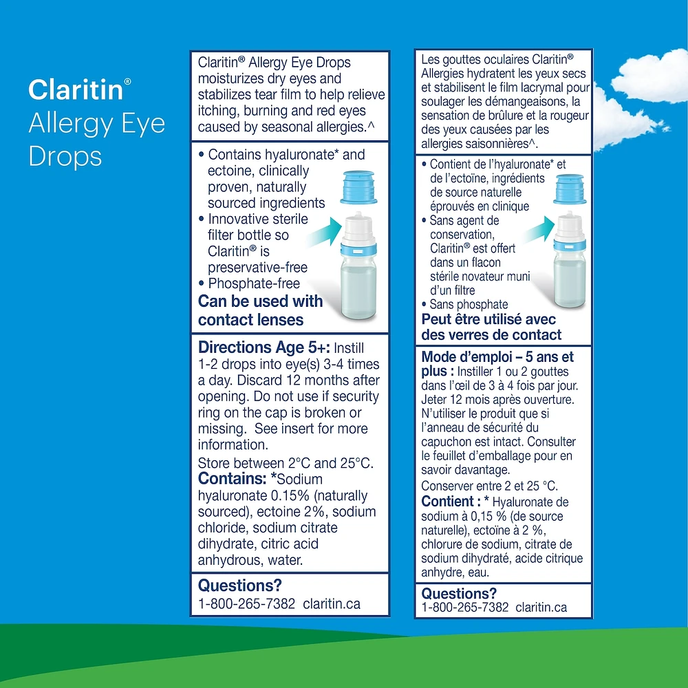 Allergy Eye Drops, Preservative-Free, Long-lasting relief