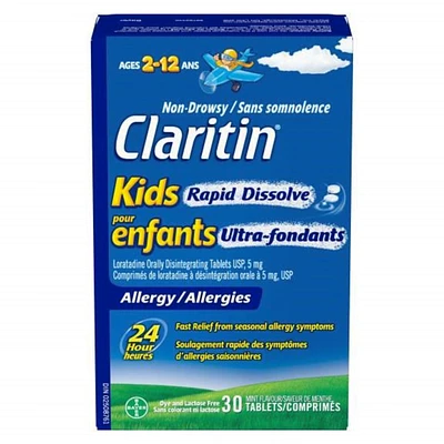 Kids Rapid Dissolve Allergy Medication - 24 Hour Non-Drowsy Kids Allergy Medicine, Antihistamines For Kids, Fast Allergy Relief Of Itchy, Watery, Red Eyes, Sneezing, Runny Nose