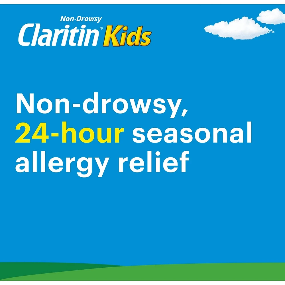Kids Rapid Dissolve Allergy Medication - 24 Hour Non-Drowsy Kids Allergy Medicine, Antihistamines For Kids, Fast Allergy Relief Of Itchy, Watery, Red Eyes, Sneezing, Runny Nose