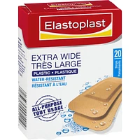 ELASTOPLAST Extra Wide Plastic Adhesive Bandages, 20 Strips