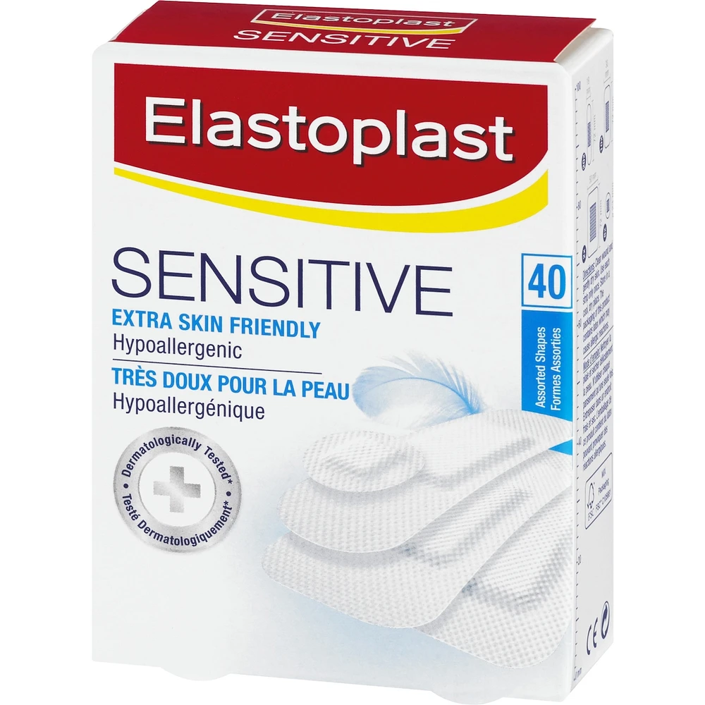 ELASTOPLAST Sensitive Adhesive Bandages, 40 Assorted Shapes