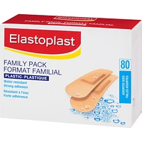 ELASTOPLAST Plastic, 80 Strips Family Pack