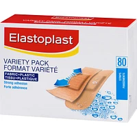 ELASTOPLAST Fabric + Plastic, 80 Strips Variety Pack