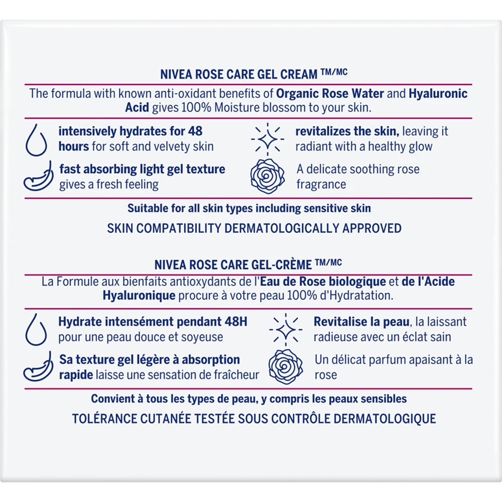 Rose Care Gel Cream 48H Moisture 50mL