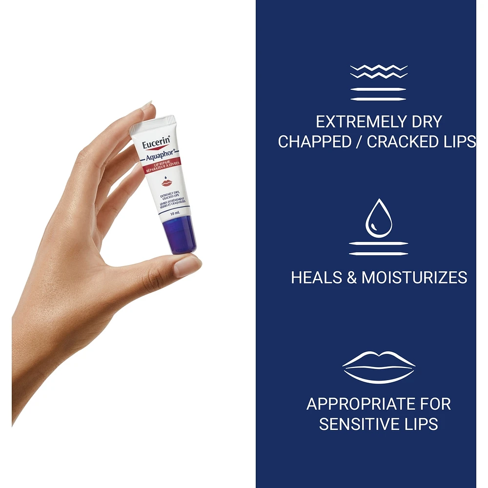 EUCERIN AQUAPHOR Lip Balm Healing Ointment for Extremely Dry, Chapped and Cracked Lips