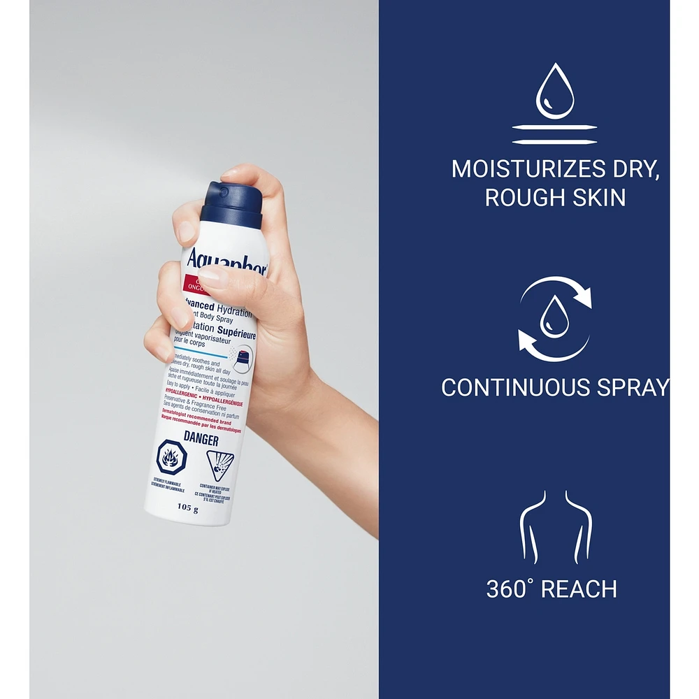 Aquaphor Healing Ointment Moisturizing Body Spray for Dry Skin | Healing Ointment Spray for Dry and Rough Skin | Moisturizing Body Spray for Hydrated Skin, Dermatologically Tested