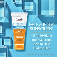 Sun Complete Hydration Sunscreen for Face and Body with SPF 50 | Sunscreen Lotion with Hyaluronic Acid and 5 Antioxidants