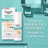 Sun Tinted Mineral Face Sunscreen Lotion with SPF 35 | Blendable Tinted Sunscreen for face for all skin tones with Zinc Oxide and 5 Antioxidants