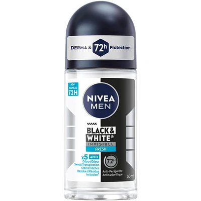 Black & White Invisible Roll-On 72-Hr Antiperspirant Deodorant, Fresh
