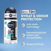 Black & White Invisible Roll-On 72-Hr Antiperspirant Deodorant, Fresh