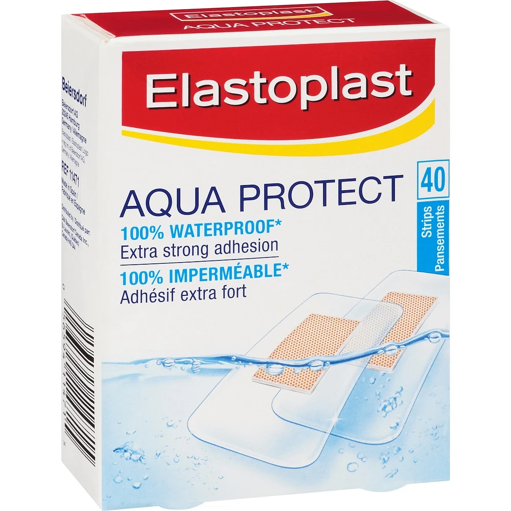 ELASTOPLAST Aqua Protect Waterproof Adhesive Bandages, 40 Strips
